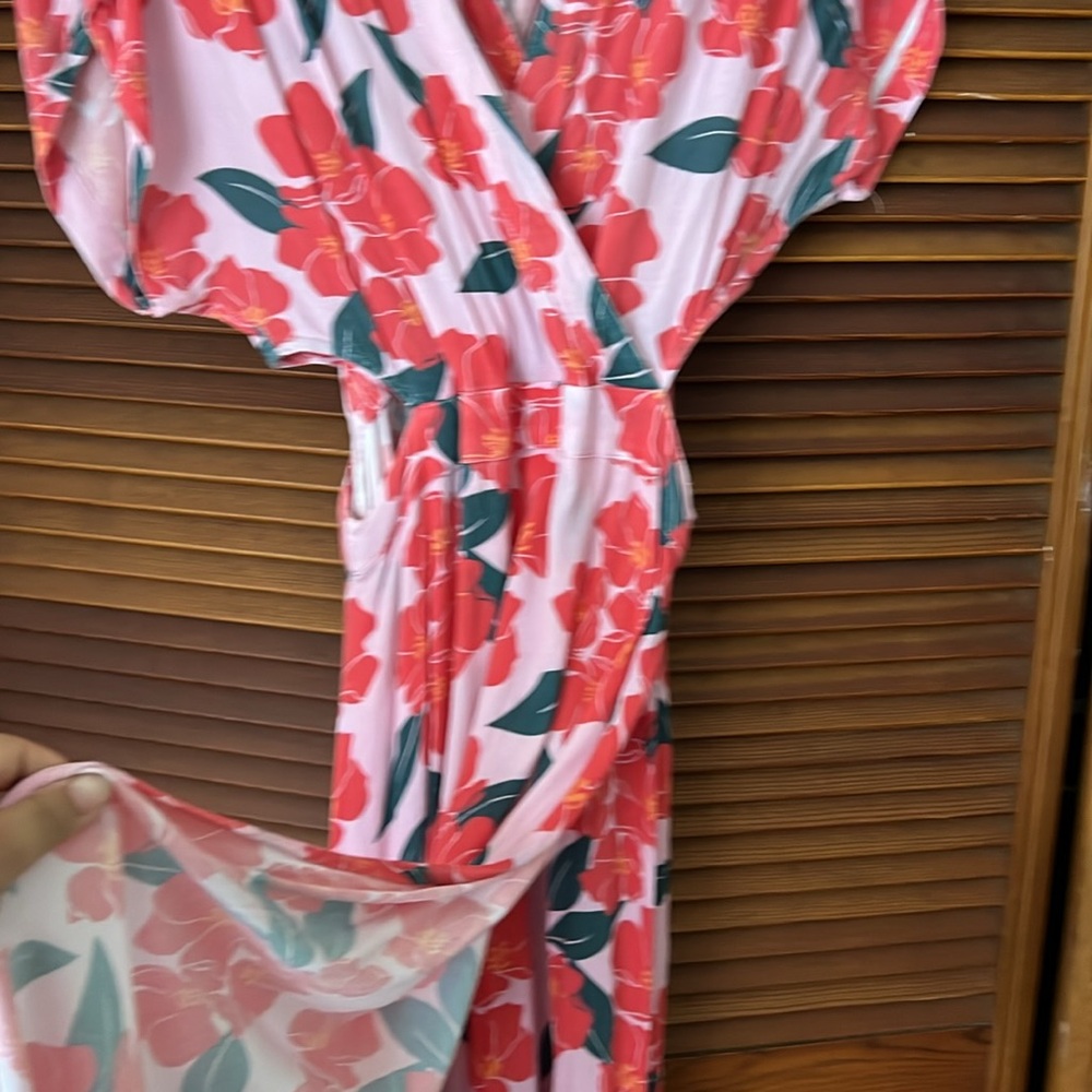 Ava Sky Faux Wrap Dress - Picture 6 of 7